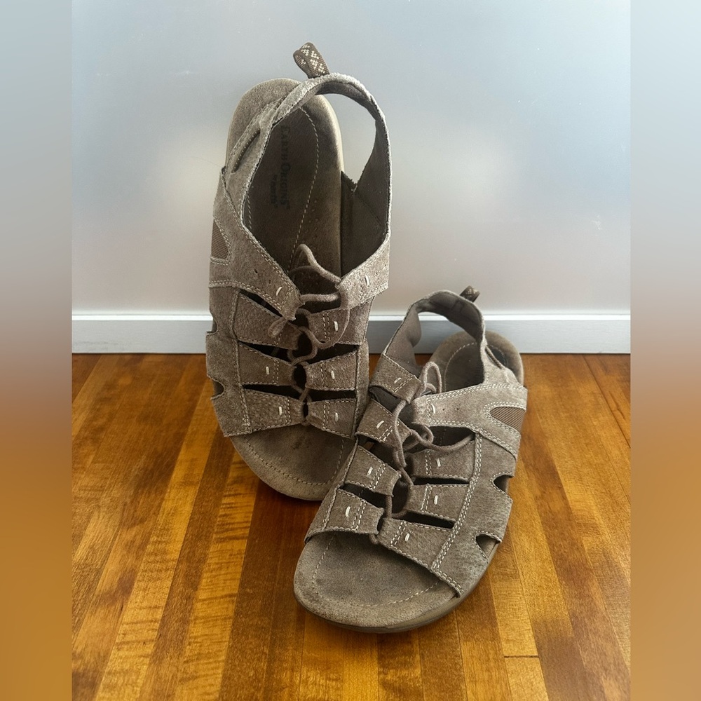 Eaths Origins Womens Sassy Lace Up Leather Sandals Brown Size 10M